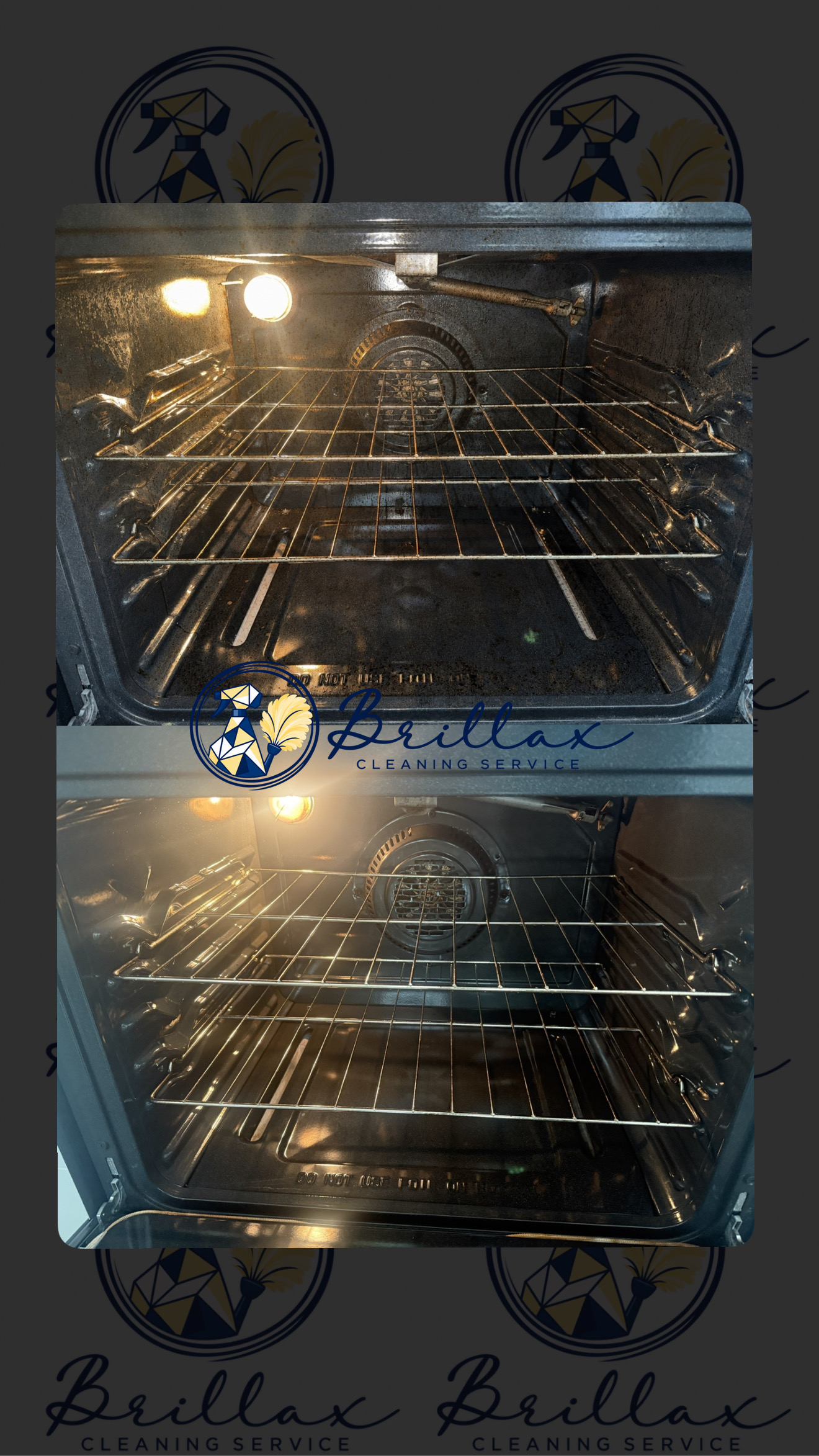 Brillax before and after cleaning result 1