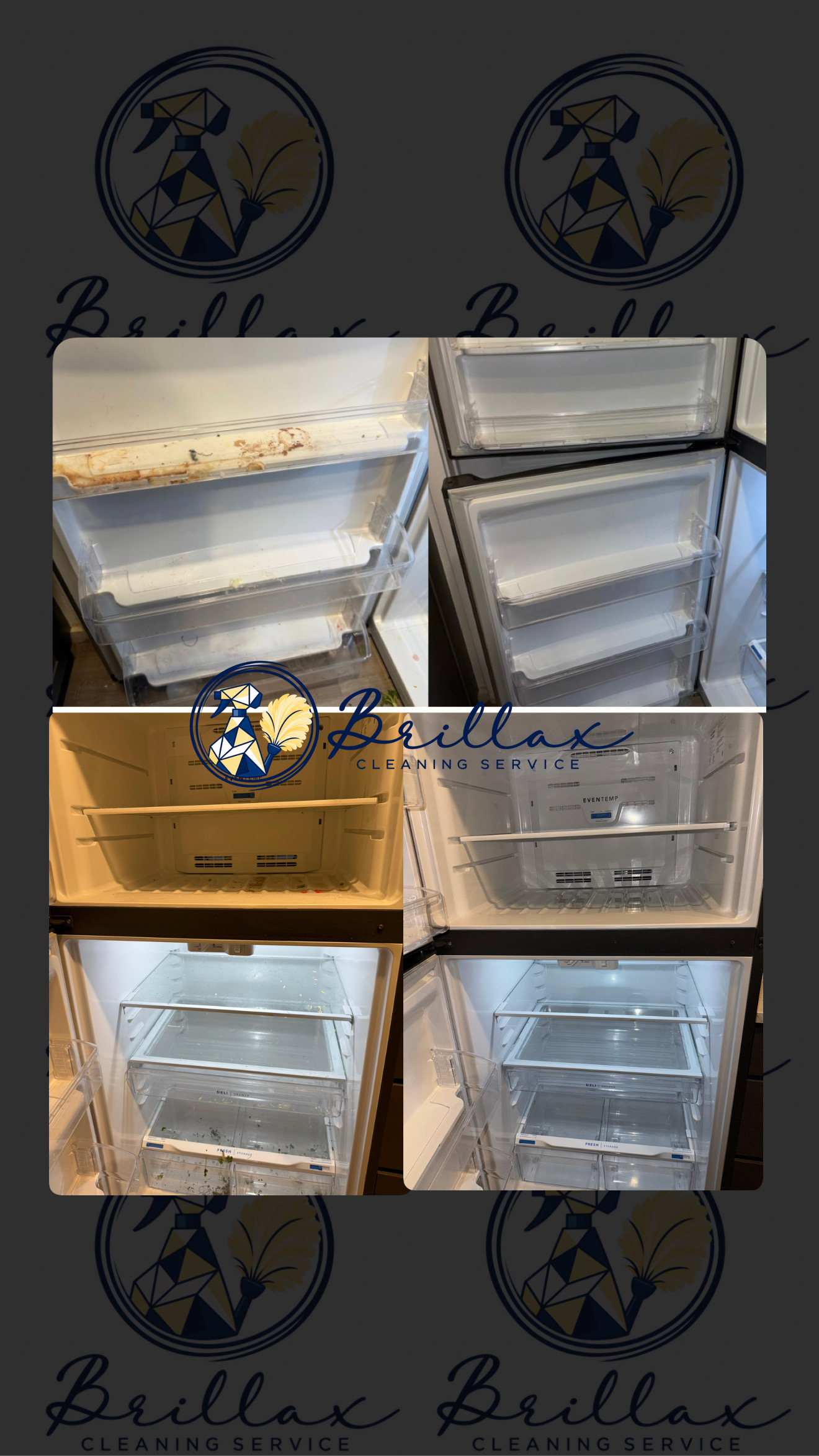 Brillax before and after cleaning result 4