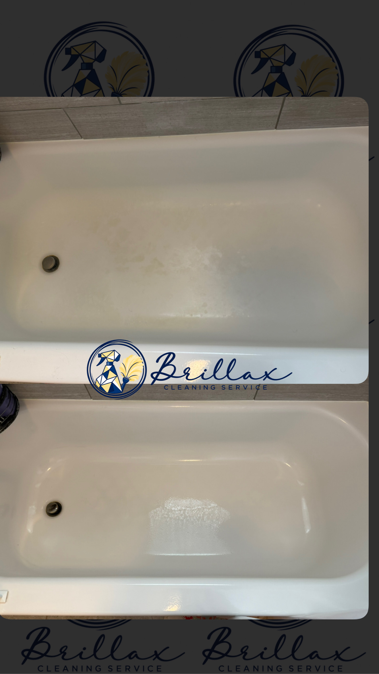 Brillax before and after cleaning result 6
