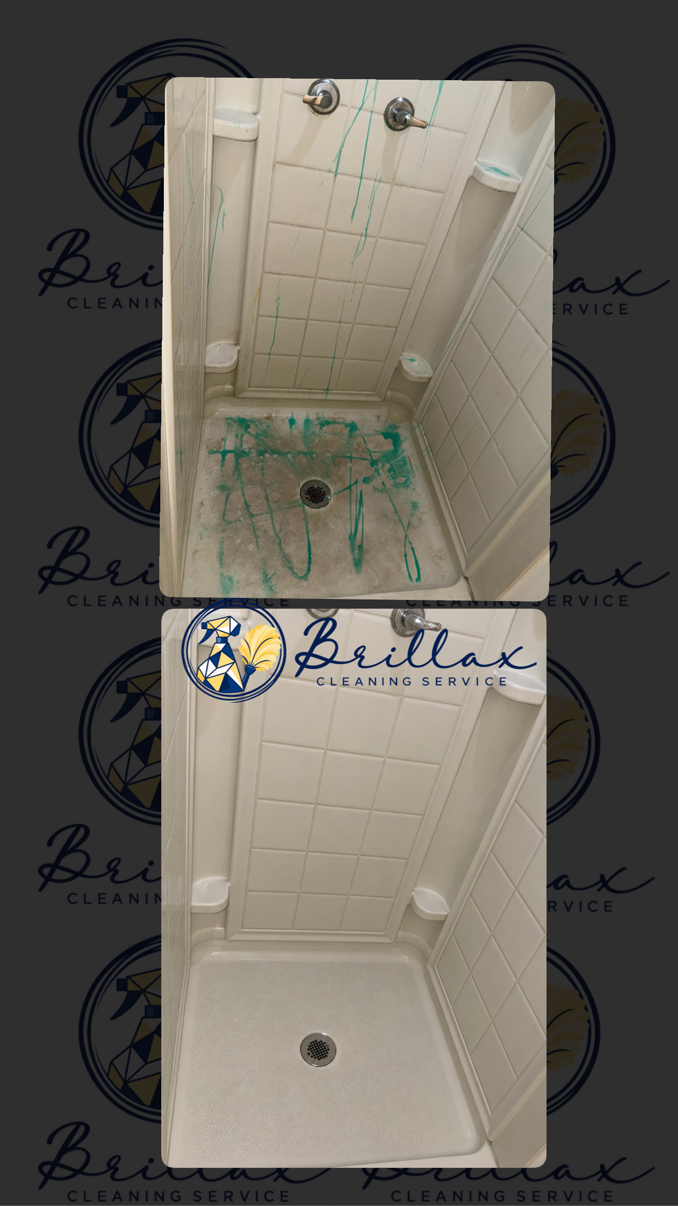 Brillax before and after cleaning result 7