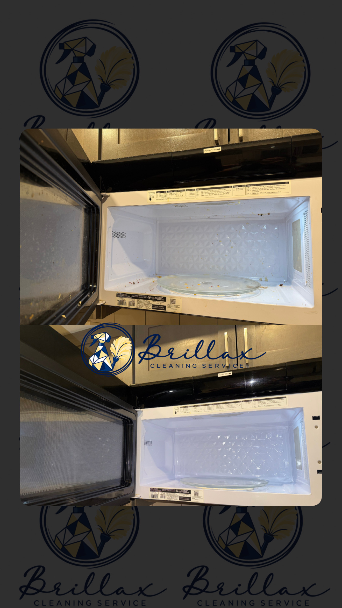 Brillax before and after cleaning result 8