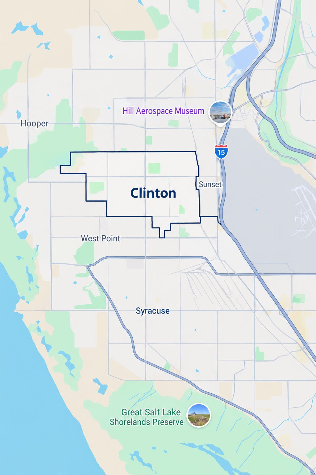 Clinton, Utah service area map