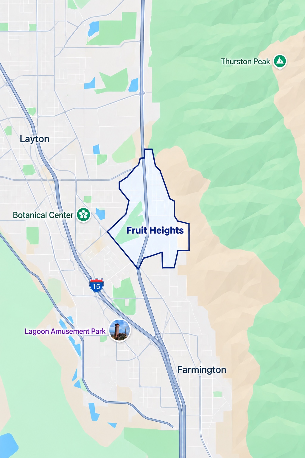 Fruit Heights, Utah service area map